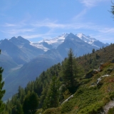 Massif du Mont-Rose au retour du Jungtal