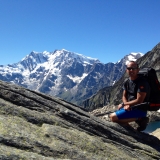 la face sud du Mont Rose du col Monte Moro