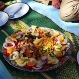 repas de midi lors du trek