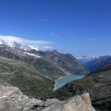 Au col Monte Moro et le Lac du Mattmark
